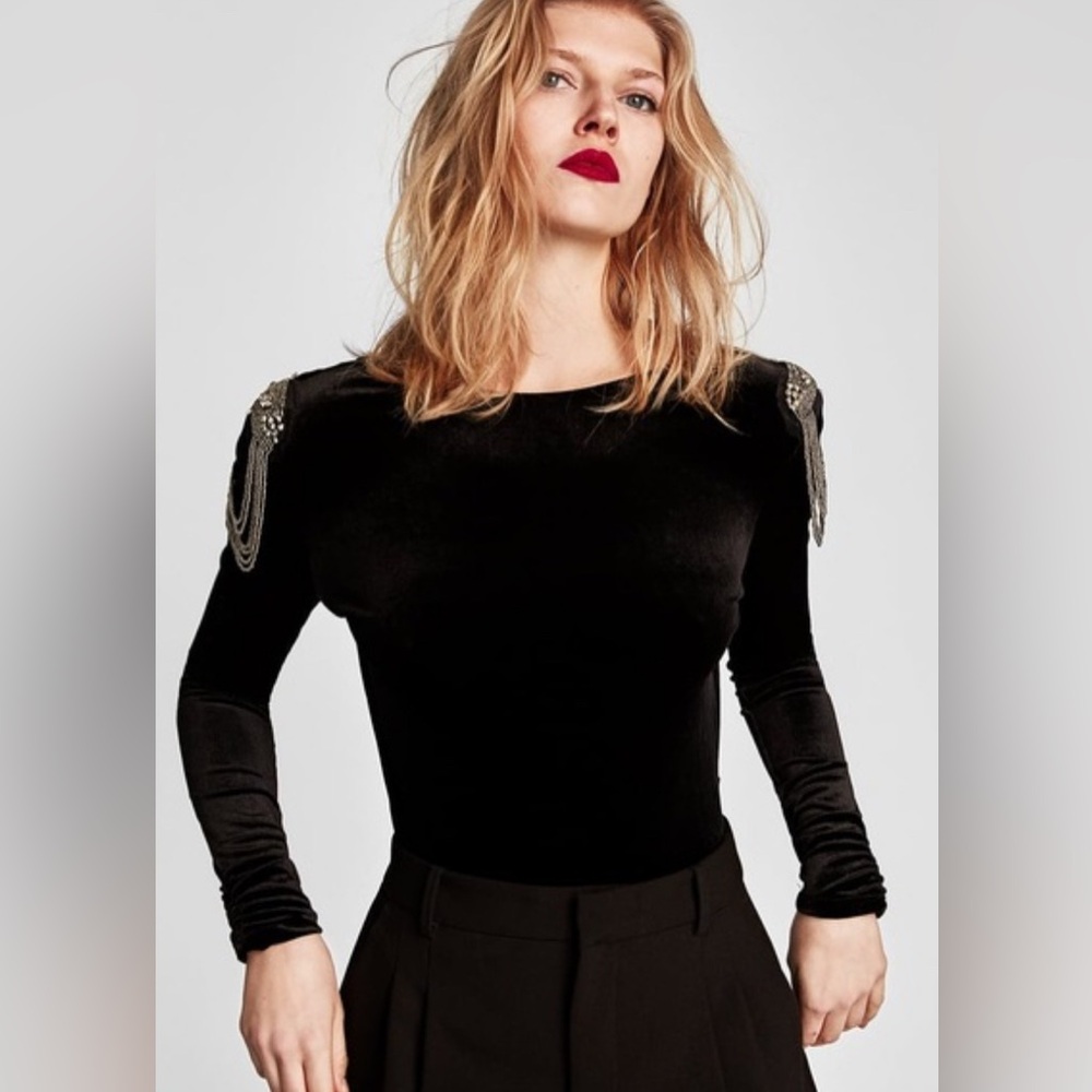 ZARA Velvet Body suit